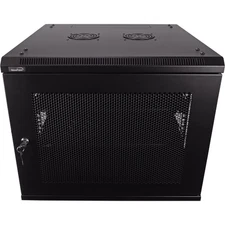 9U Wall Mount Network Server Data Cabinet 24-inch Perforated Door Lock w/shelves