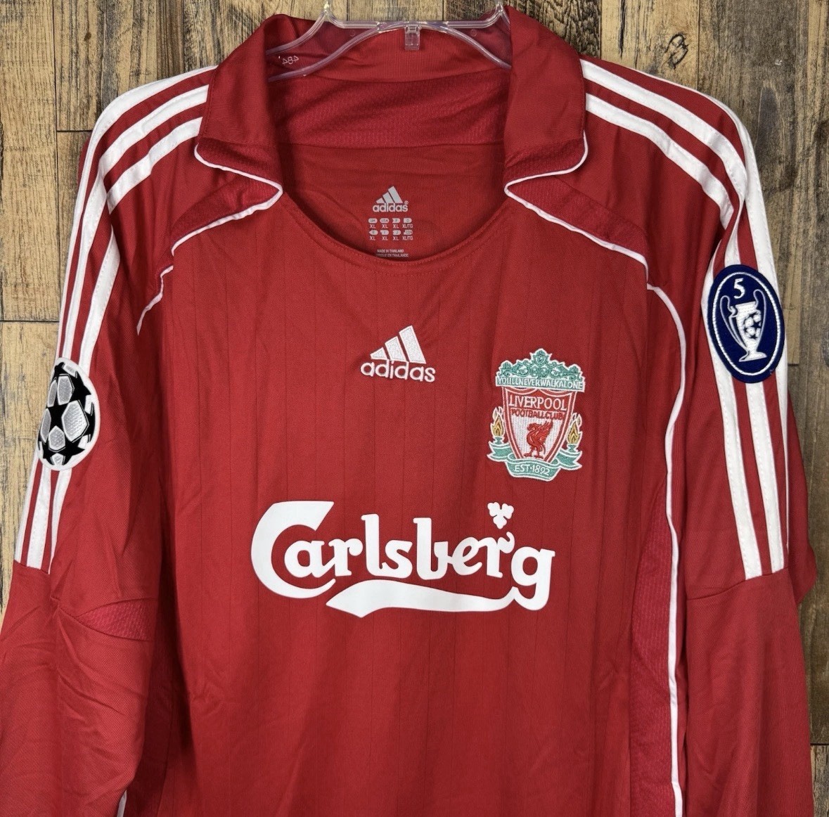 Liverpool FC 2007-08 Home Long Sleeve Jersey GERRARD #8 Men's XL
