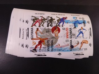Guyana 1991 30x imperforated miniature sheets ex series "Barcelona Olympics" /MNH