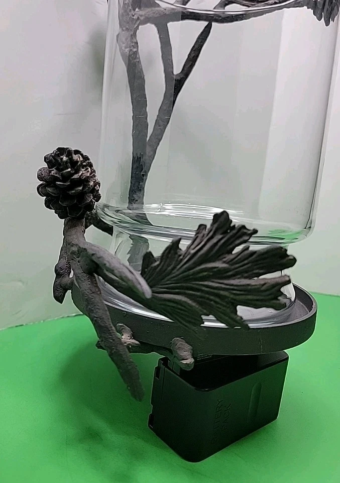 18" Tall San Pacific International Cast Iron Pinecone Wall Candle Sconce - Image 2 of 4