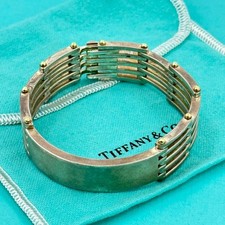 Bracciale originale TIFFANY & Co. in argento sterling 925 e 18 carati Gate...