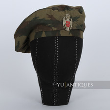 Vintage Bosnia Krajina Serb VRS SVK Green Tiger Lizard Pattern Camouflage Beret