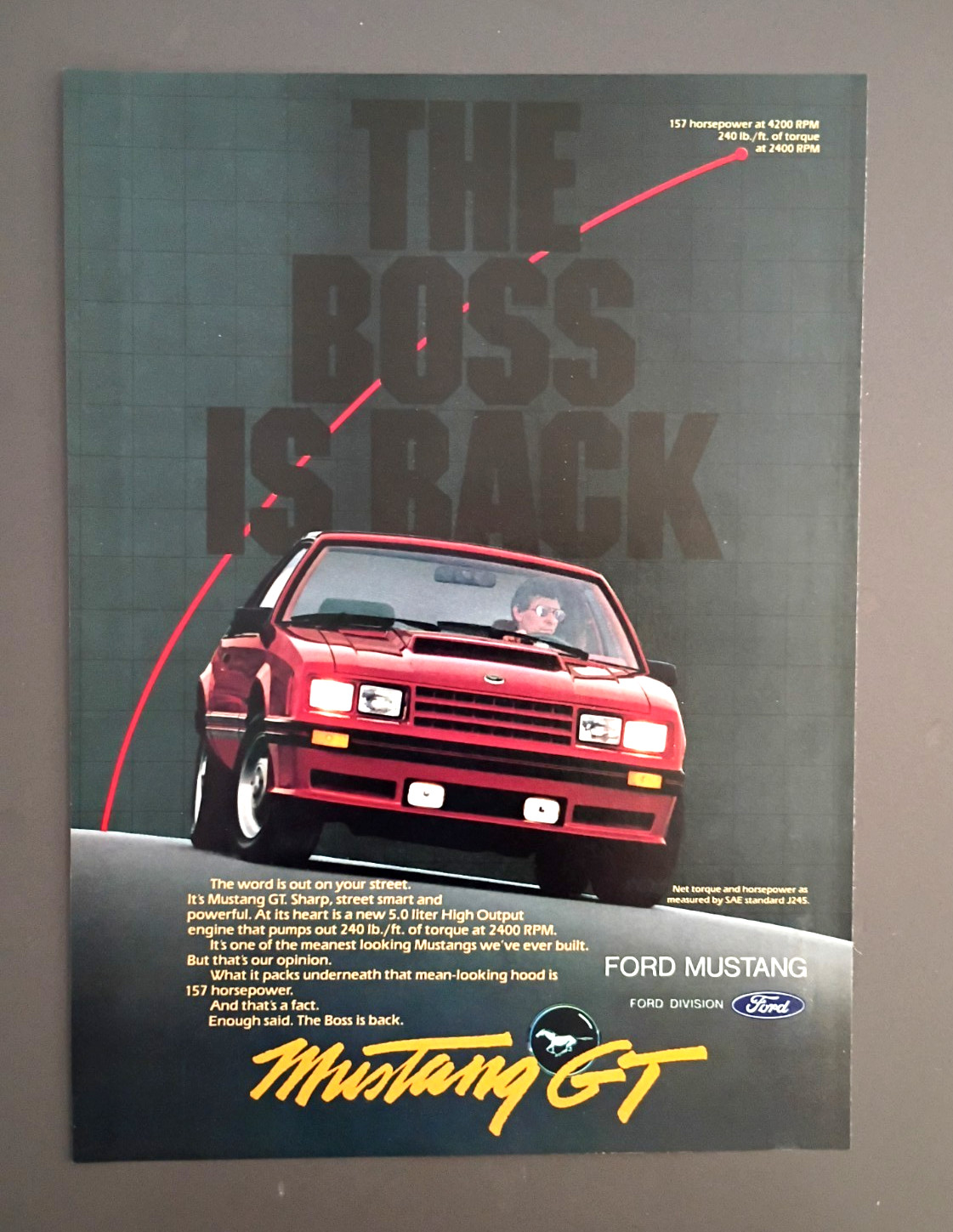 1982 Ford Mustang GT  original magazine auto ad print