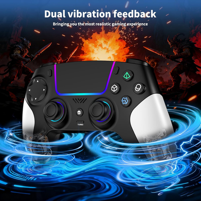 Wireless Controller for PS5 with RGB LED,TURBO, Dual Vibration, 6