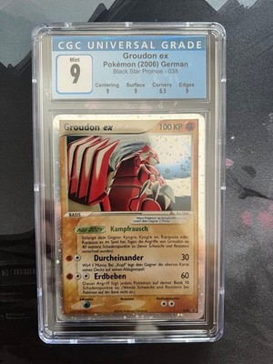 GROUDON EX POKEMON 38 2003 BLACK STAR PROMO HOLOFOIL DEUTSCH CGC 9