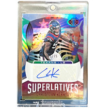 2021 Illusions Superlatives Christian Kirksey Auto /75 #SU46 | SSP NFL Autograph