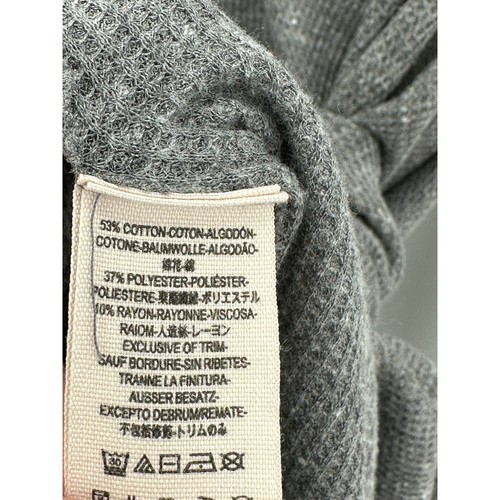 Free People Womens Gray Thermal Shirt Size S Asymmetrical Tunic Oversized Boho - Picture 6 of 9