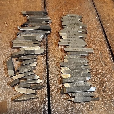 High Speed Steel Cutter Bits/ Bars 53 Pieces most 1'' ,2 1/2'' Some 1/2'' REX 95.