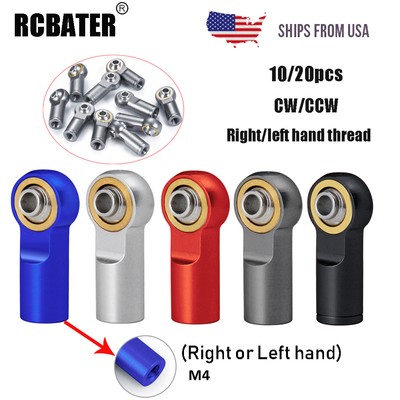 RCBATER 10/20Pcs Right/Left Hand Thread Link Rod End Ball Joint For RC 1/10 Cars