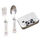 Metal Camping Cutlery Set Folding Travel Utensils Fork Spoon Easy to Clean