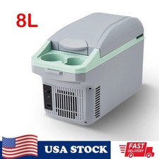 8L Electric Cooler Warmer, 12V Portable Car Refrigerator W/Auto-Lock Handle