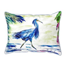 Betsy Drake Blue Egret Large Pillow 16x20