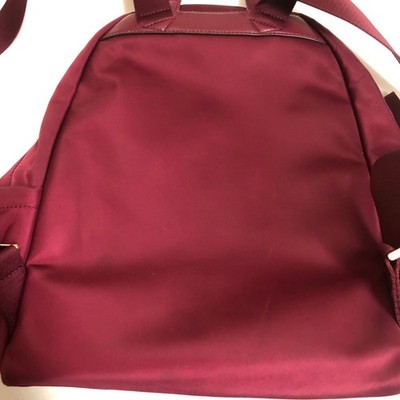 Kate Spade Chelsea Medium Backpack Burgundy Nylon Gold Tone 