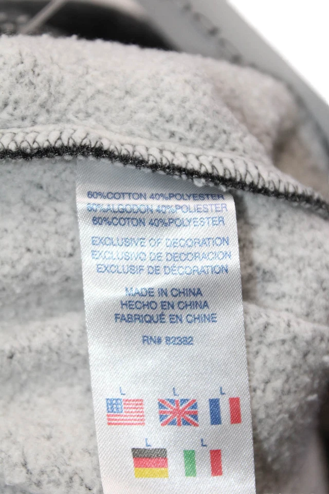 Pantalones de chándal Champion grises con logotipo atlético de pierna cónica para niños talla L Foto 4 de 4