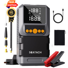 Jump Starter with Air Compressor 8000A 150PSI Car Battery light black