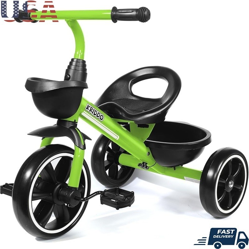 Toddler Tricycle 2-4 Years Improved Stability Safe Indoor Ou