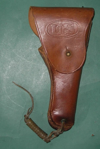 WWII WW2 BOYT 42 US Army Colt M1911 Brown Leather Holster Military