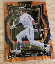 2025 Panini Select Concourse CARSON BENGE #93 Orange Flash Prizm (RC) METS +1