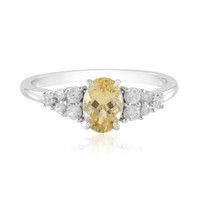 Cavill Ring Damen 925 Sterlingsilber Plattiert Gelber Beryll Oval Brillant