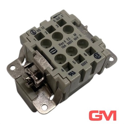 Harting Stifteinsatz Han 6 ES-M 6ES-STI male insert 09330062616  Stift