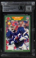 Andre Reed Signed 1989 Pro Set Buffalo Bills Card Beckett Auto 10