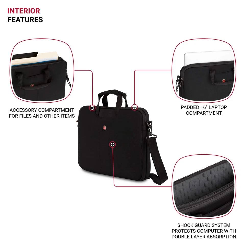 Estuche delgado ultra para computadora Legacy de 15,6 pulgadas, negro, talla única Foto 2 de 4