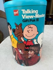 VINTAGE TALKING GAF VIEW-MASTER GIFT PAK III COMPLETE WITH 6 TALKING REELS