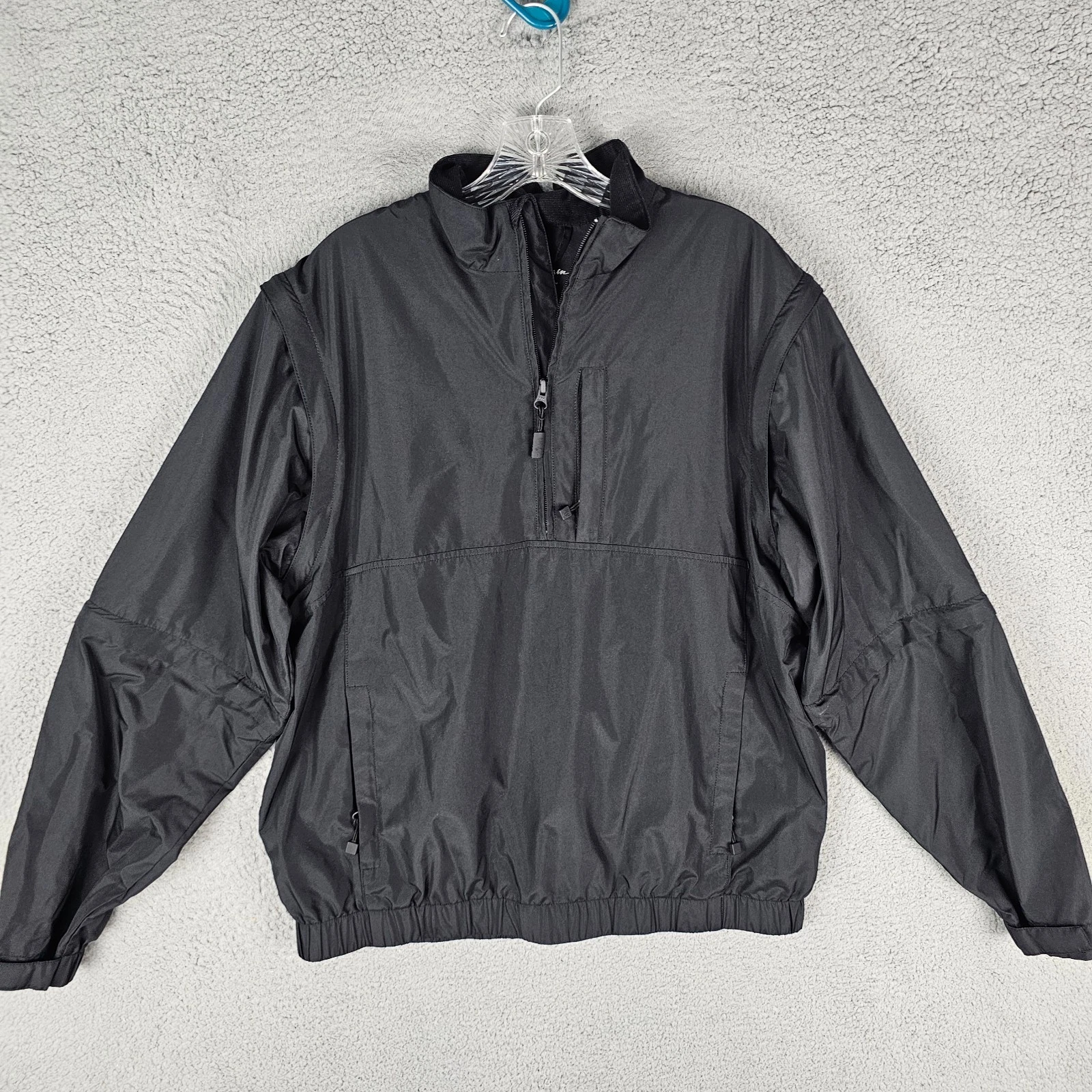 Walter Hagen Golf Jacket Men's Medium Convertible Detachable Sleeve Quarter Zip