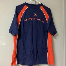 J. America UVA University of Virginia Cavaliers Orange Navy  T-Shirt Size L Mens
