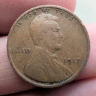 Vintage 1917 P Lincoln Wheatback Cent Penny American Coin Copper Antique