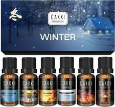 Winter Essential Oils Set - 6 Scents for Diffusers, Candles, Soaps, Gifts