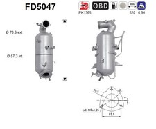 PARTIKELFILTER FÜR CHEVROLET ORLANDO (J309), CHEVROLET CRUZE (J300) - AS FD5047