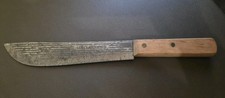 SIR LAWRENCE Carbon Steel Butcher Knife Brass RIVETED Wood Handle 