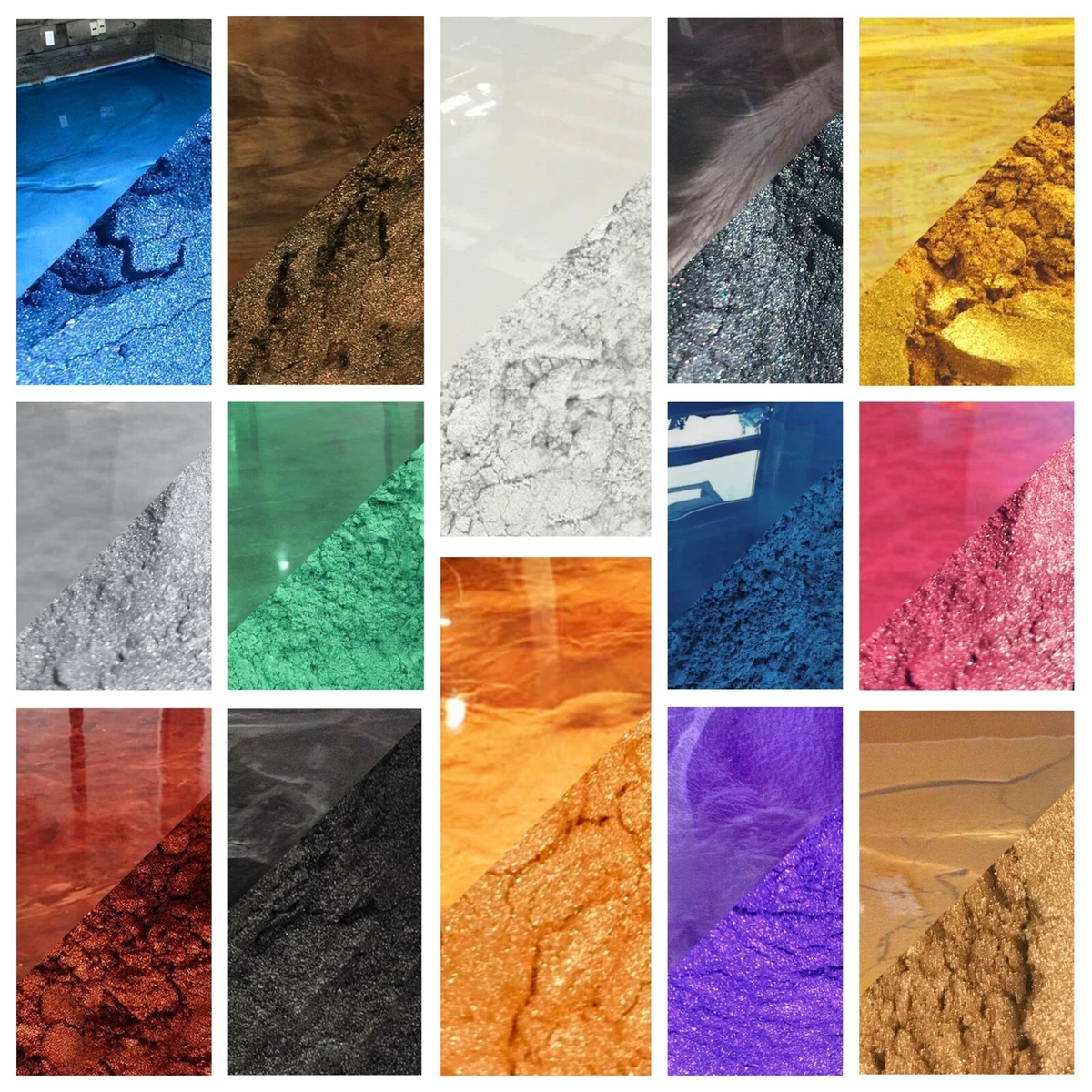 8-16oz Mica Powder Pigment Colors for Epoxy Resin, Floor, Craft, Resin  Projects | eBay