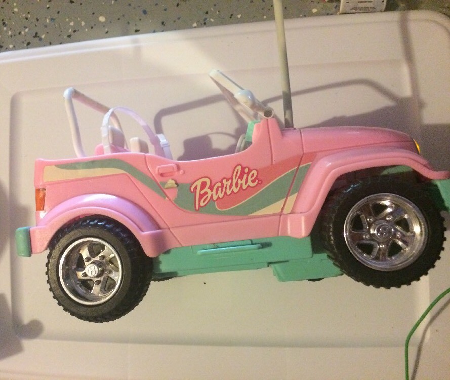 Barbie Vintage Barbie Jeep Wrangler Chrysler Pink Beach 1998 Mattel headLights eBay