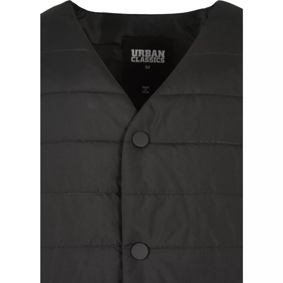 Urban Classics Padded Gilet Vest Winter Quilted Vest Button Row Basic Every Day - Image 3 of 4