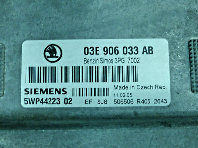 (Plug&Play) Motorsteuergerät (OHNE WFS)  VW Skoda 036906033AB 5WP44223 Entsperrt