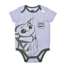 Gray Infant Baby Neutral Star Wars Baby Yoda One-Piece Size 12 Months