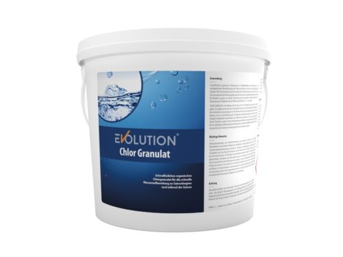 Evolution Chlor Granulat 5 kg schnelllöslich Stoß Desinfektion Schwimmbad Pool - Afbeelding 1 van 4