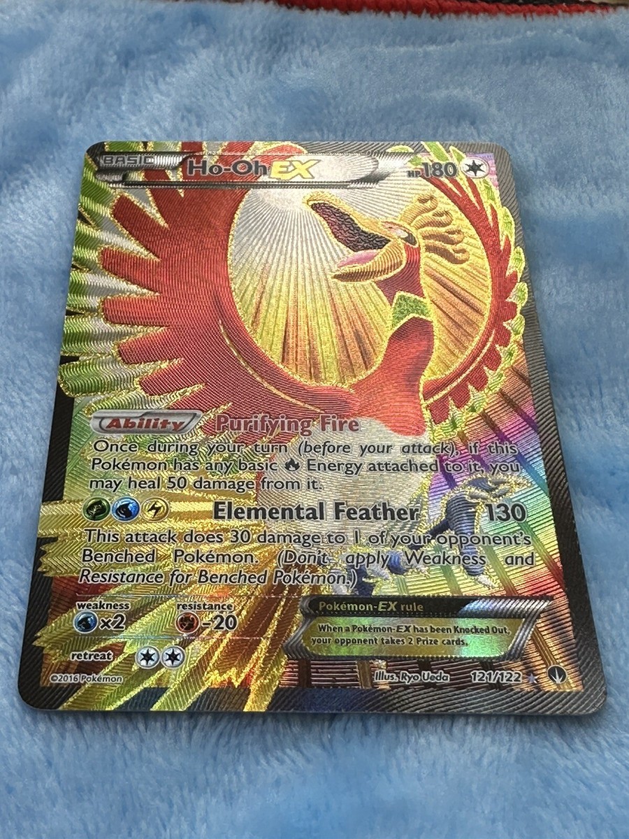 Ho-Oh EX FULL ART ULTRA RARE 121/122 Pokemon XY BREAKpoint TCG Holo 2016