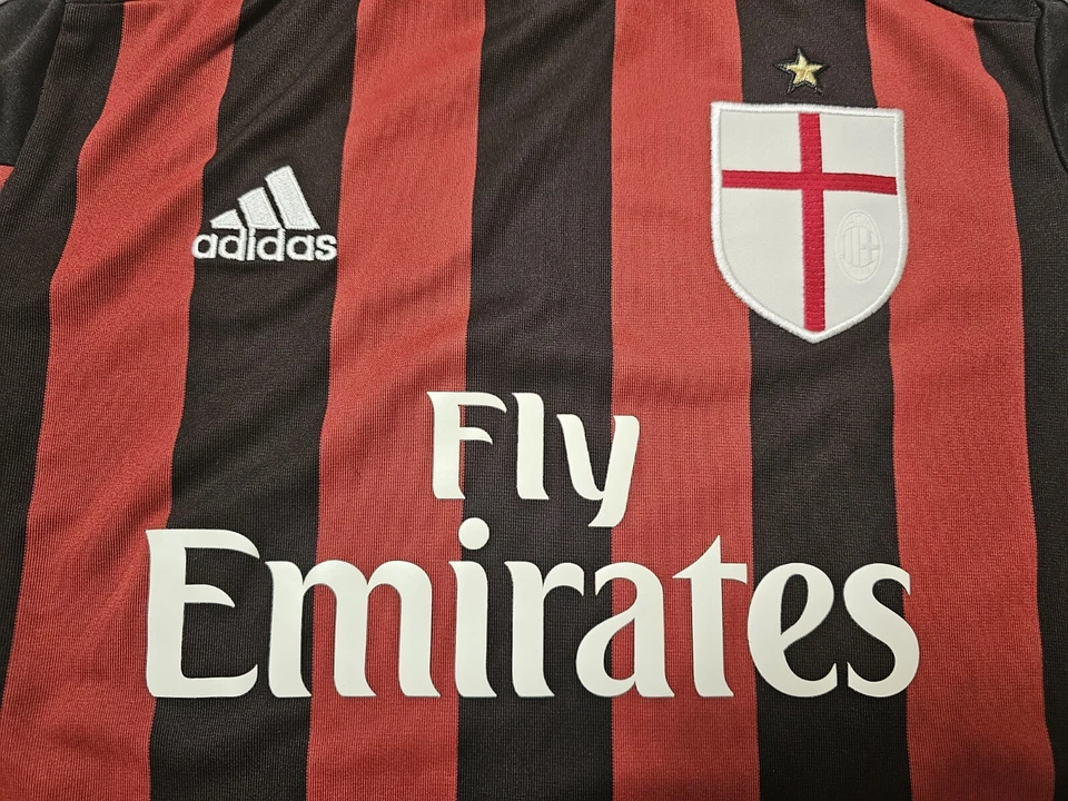 CAMISETA DE FUTBOL LOCAL AC MILAN 2015 2016 NIÑOS 11-12Y 152cm ADIDAS Foto 3 de 4
