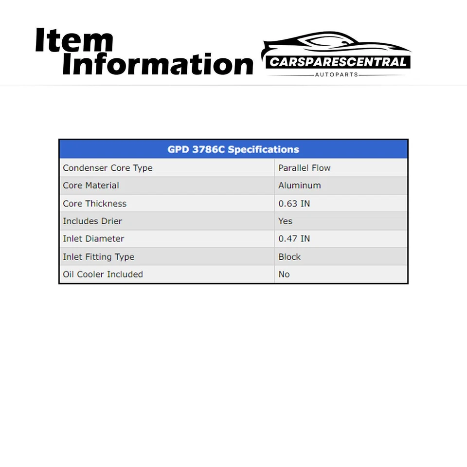 Конденсатор кондиционера для Mercury Milan 2,5 л 2010-2011 Mercury Milan 3,0 л 2010-2011 - Изображение 4 из 4