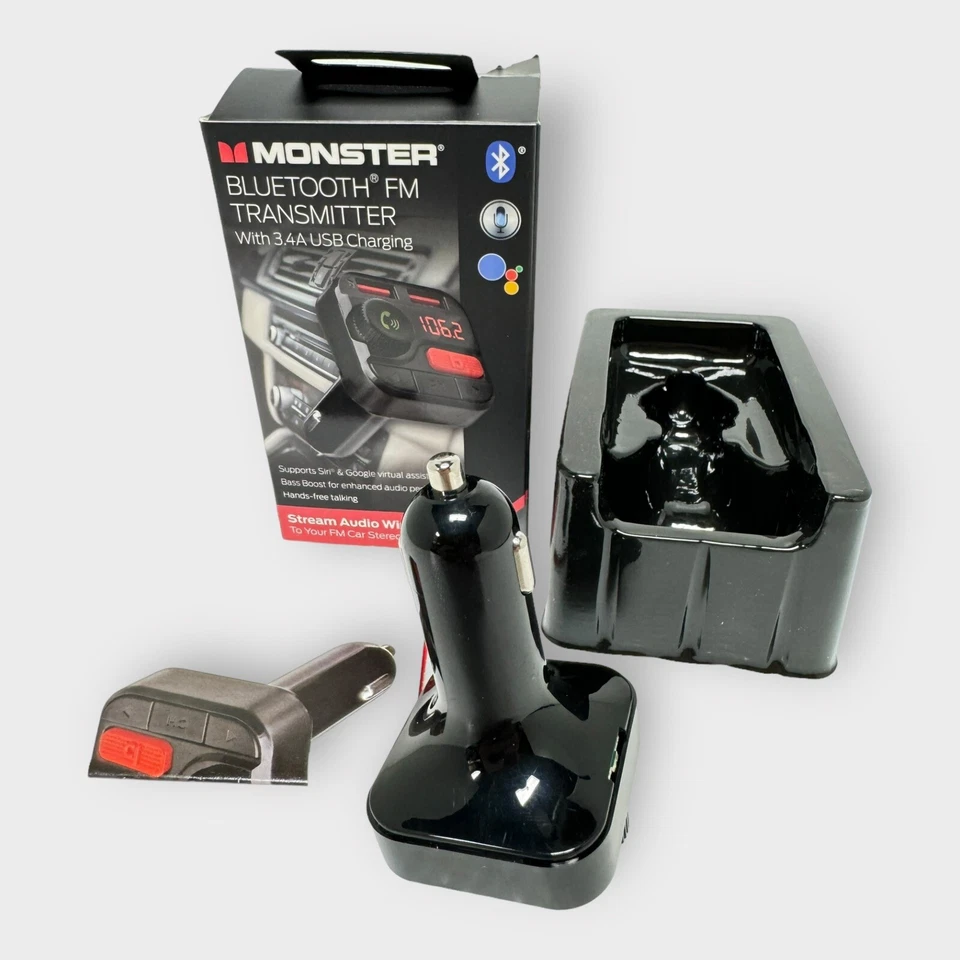 Monster LED Bluetooth Transmisor FM con Puertos de Carga USB de 3.4 Amp ENVÍO GRATIS Foto 4 de 4