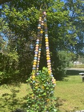 Boho Beaded Plant Hanger. Wooden Beads