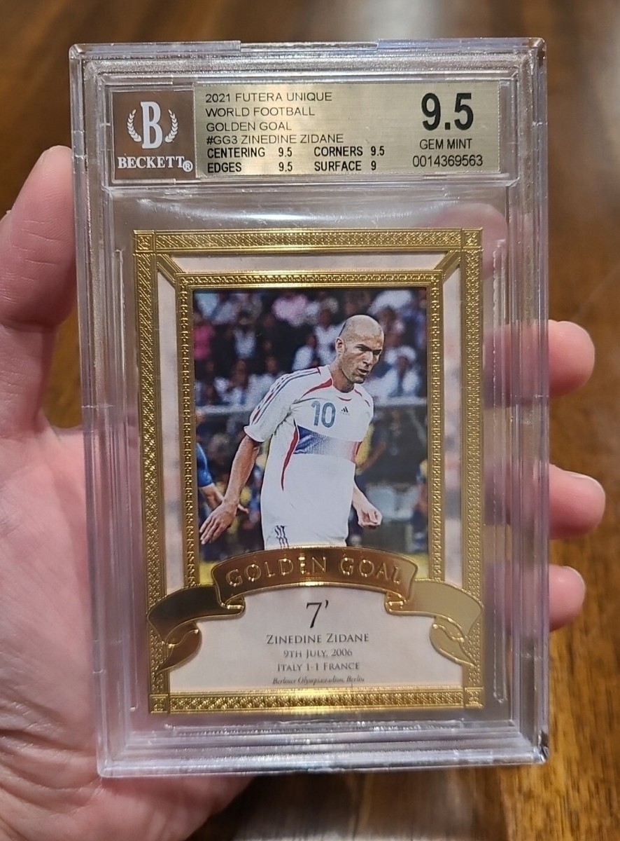 2021 FUTERA UNIQUE ZINEDINE ZIDANE GOLDEN GOAL 09/09 GOLD FRAME 