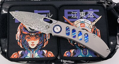 Yan Christensen Reate Knives Chevron Titanium Zircuti Damasteel 1 Of 10 Folder