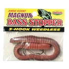 K&E Bass Stopper Magnum 3-Hook Weedless Rigged Worm, 6", SIX Packs #3WBSM1PK