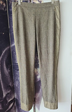 PER SE BY CARLISLE Womens Houndstooth Straight Leg Wool Blend Trouser Pant sz 8