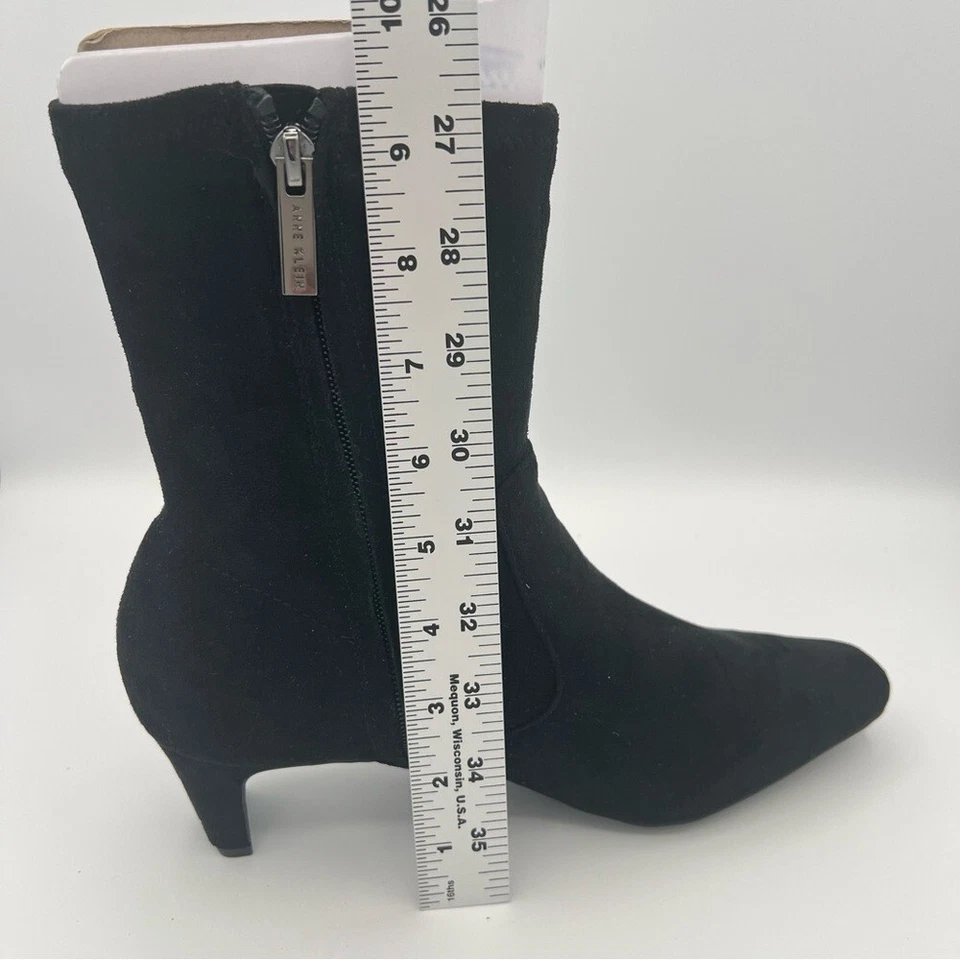 Botas Anne Klein para mujer 8,5 negras cremallera lateral media pantorrilla nuevas sin caja Foto 4 de 4