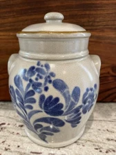 Prestige Place Ginger Jar Lid Pottery Museum of American Folk Art Blue Crock